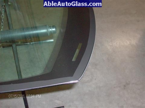 Acura RL 2005-2008 Windshield Replaced - close up of frit primer