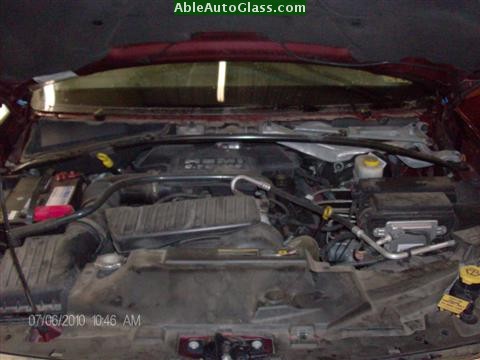 Dodge Durango 2004-2008 - Similar                to Aspen Windshield Replacement Cowl Removed