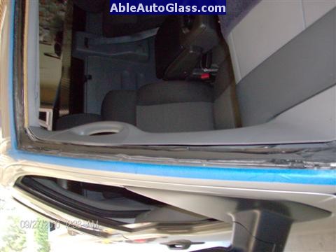 Ford F150 2005-2008 Standard Cab Windshield Repalcement - View of Old Seal