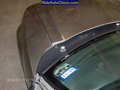 Ford Saleen Mustang Convertible 2002 Windshield Replacement - Side View of New Cowl