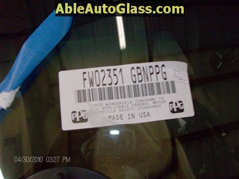 Honda Accord 2003-2007 Windshield Replace - Label FW02351GBN PPG USA