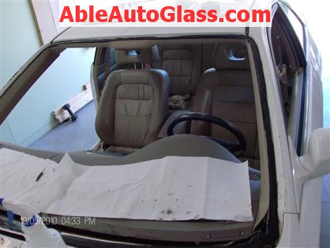 Honda Accord Coupe 2002 Windshield Replacement - All Cleaned Frontal View