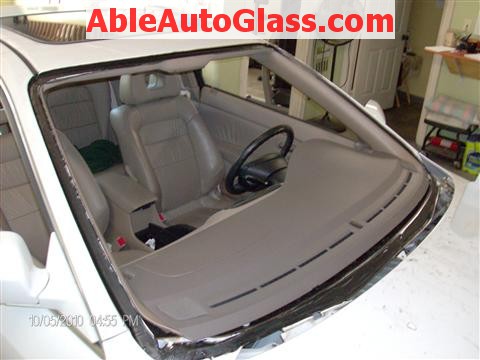 Honda Accord Coupe 2002 Windshield Replacement - All Primed Frontal View