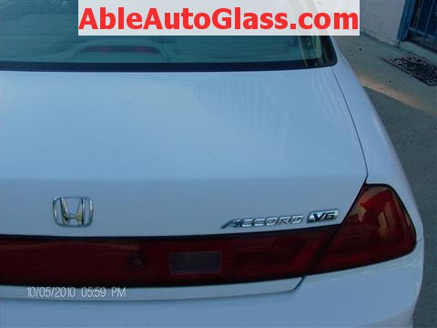 Honda Accord Coupe 2002 Windshield Replacement - Rear View