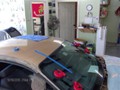 Ford Mustang 2000 Front Windshield Replacement - Side View Installed